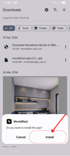 install movieblast apk file screenshot