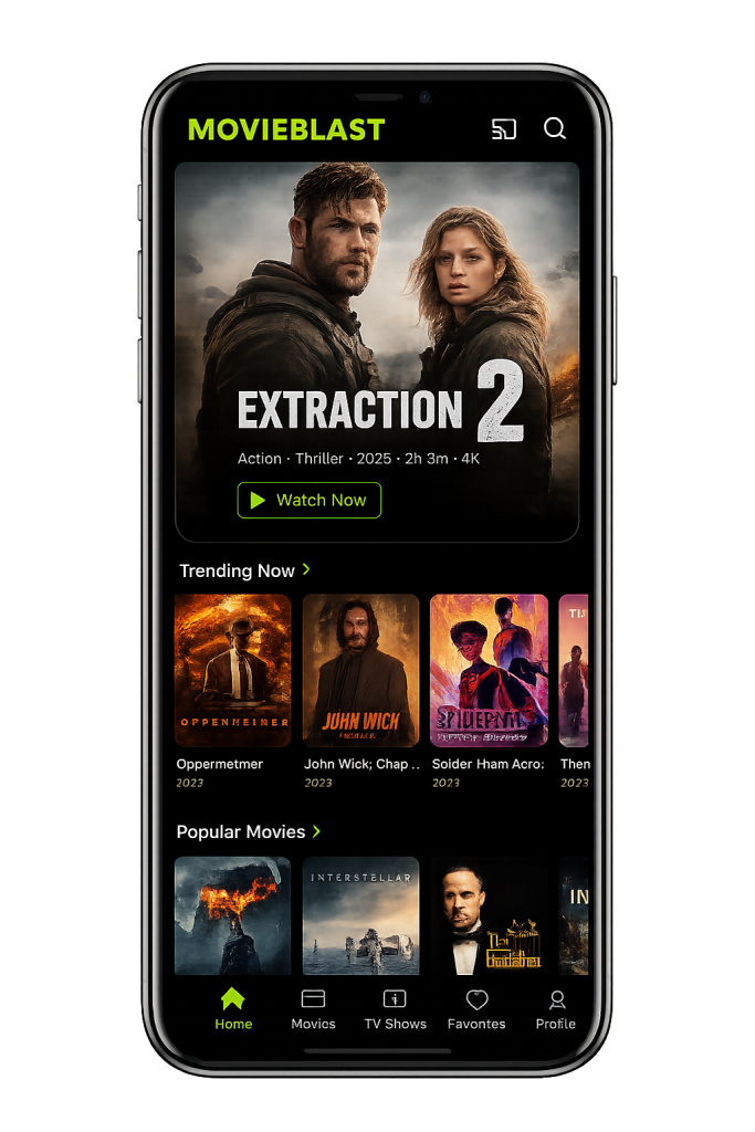 movieblast app homescreen